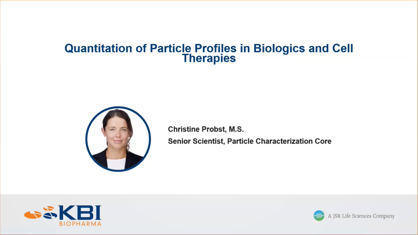 Quantitation of Subvisible Particles by Class in Cell-Based Medicinal Products (CBMPs)